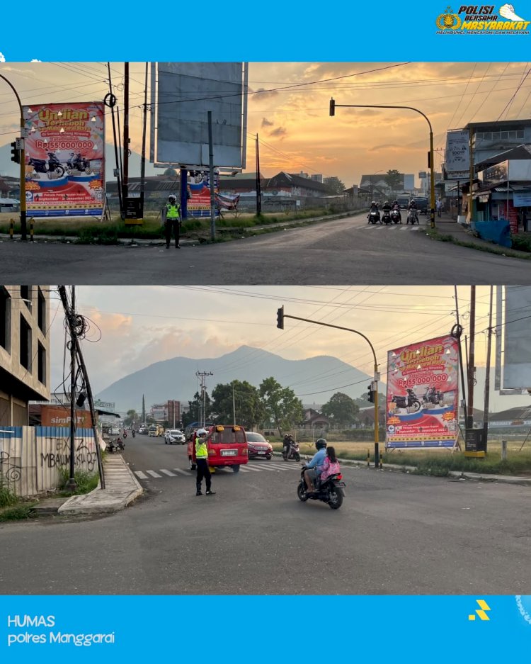 SATUAN LALU LINTAS POLRES MANGGARAI GENCAR LAKSANAKAN PATROLI, WUJUDKAN KOTA RUTENG YANG TERTIB BERLALU LINTAS