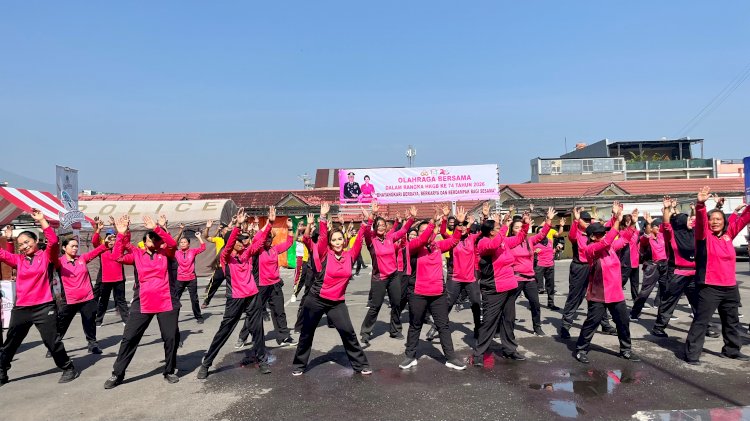 SEMARAK HKGB KE-74, POLRES MANGGARAI BERSAMA BHAYANGKARI GELAR OLAHRAGA BERSAMA PERKUAT SOLIDITAS DAN KEBERSAMAAN