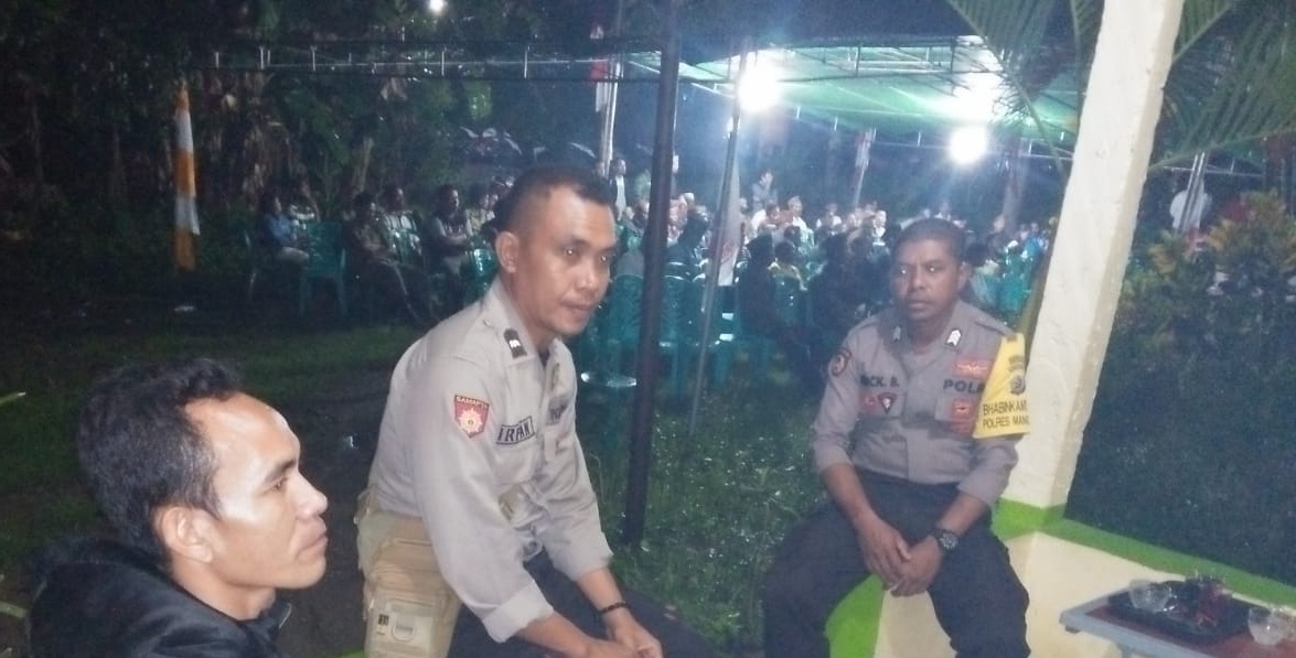 KANIT SABHARA POLSEK REO PIMPIN PENGAMANAN TATAP MUKA TERBATAS CALON DPRD KABUPATEN MANGGARAI DARI PARTAI GERINDRA