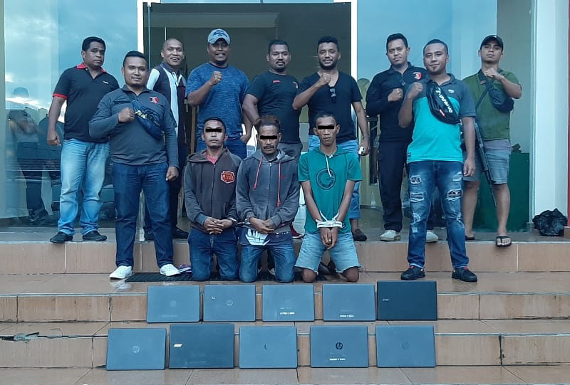 Gabungan Unit Jatanras Polres Manggarai dan Polres Mabar Berhasil Mengamankan Pelaku Pencurian 11 Unit Laptop