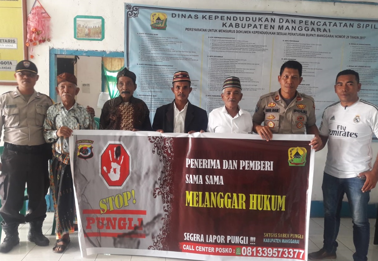 Kasat Binmas Polres Manggarai Beri Sosialisasi Saber Pungli