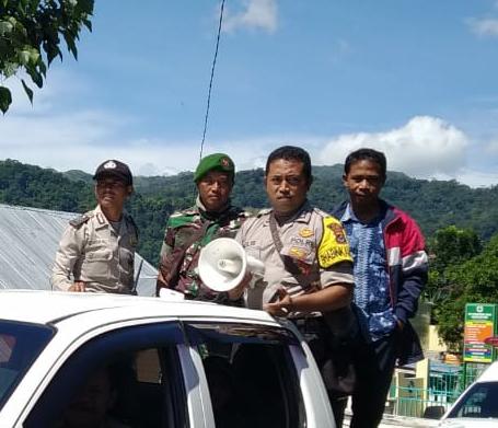 Bhabinkamtibmas Desa Buar Sosialisasi Covid - 19 di Dusun Ntala
